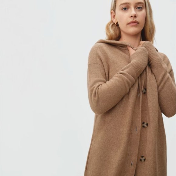 Everlane The Cozy Stretch Duster Cardigan in Camel Medium New Womens Sweater - Picture 16 of 16